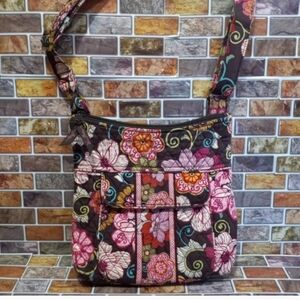 Vera bradley floral crossbody adjustable strap mod floral pink
